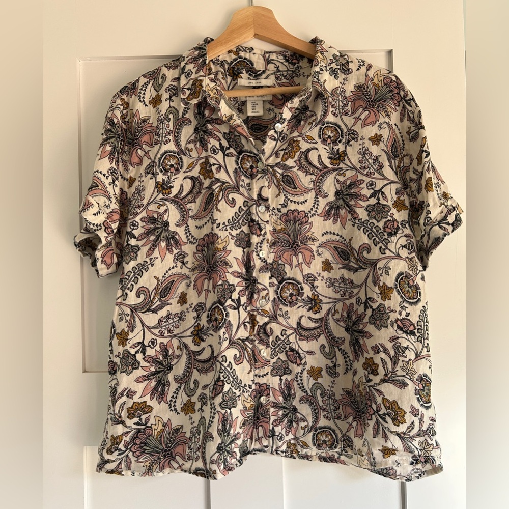 Linen Floral Shirt